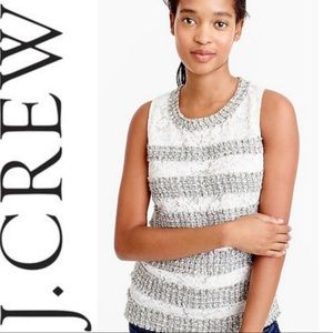 J. Crew Tweed and Lace Tank Top